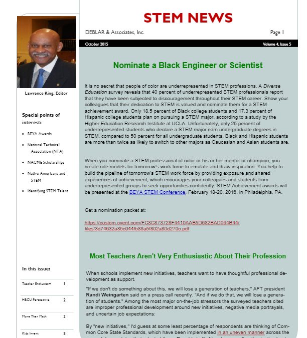 2015 STEM NEWS Vol 4 Issue 5