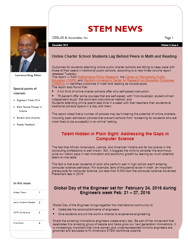2015 STEM NEWS Vol 4 Issue 6