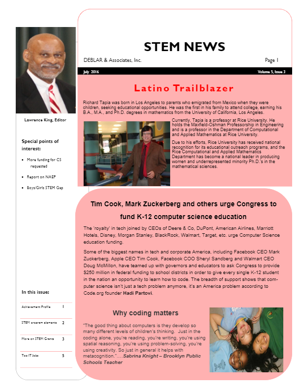 2016 STEM NEWS Vol 5 Issue 3
