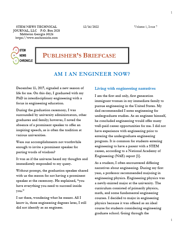 2022 PubBriefcase Issue 07 – Am I an Engineer Now by Dr. Rathore