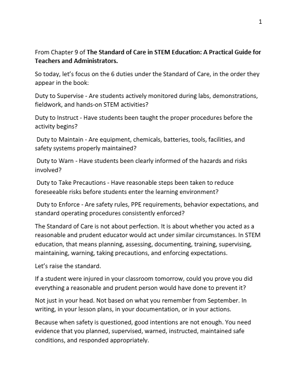 2026 V01 E01-From Chapter 9 of The Standard of Care in STEM Education by Kevin Doyle